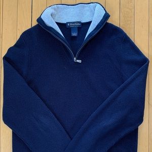 Brooks Brothers Supima cotton sweater navy